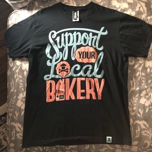 Johnny Cupcakes Support Your Local Bakery T-shirt